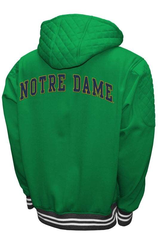 Notre Dame Fighting Irish Green Franchise Club Mens Grind Hoodie Jacket