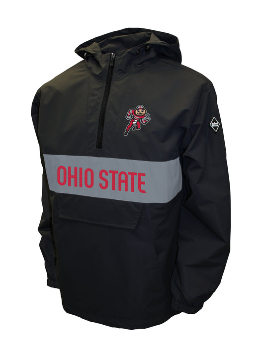 Ohio State Buckeyes Franchise Club Mens NCAA Alpha Anorak Jacket Black