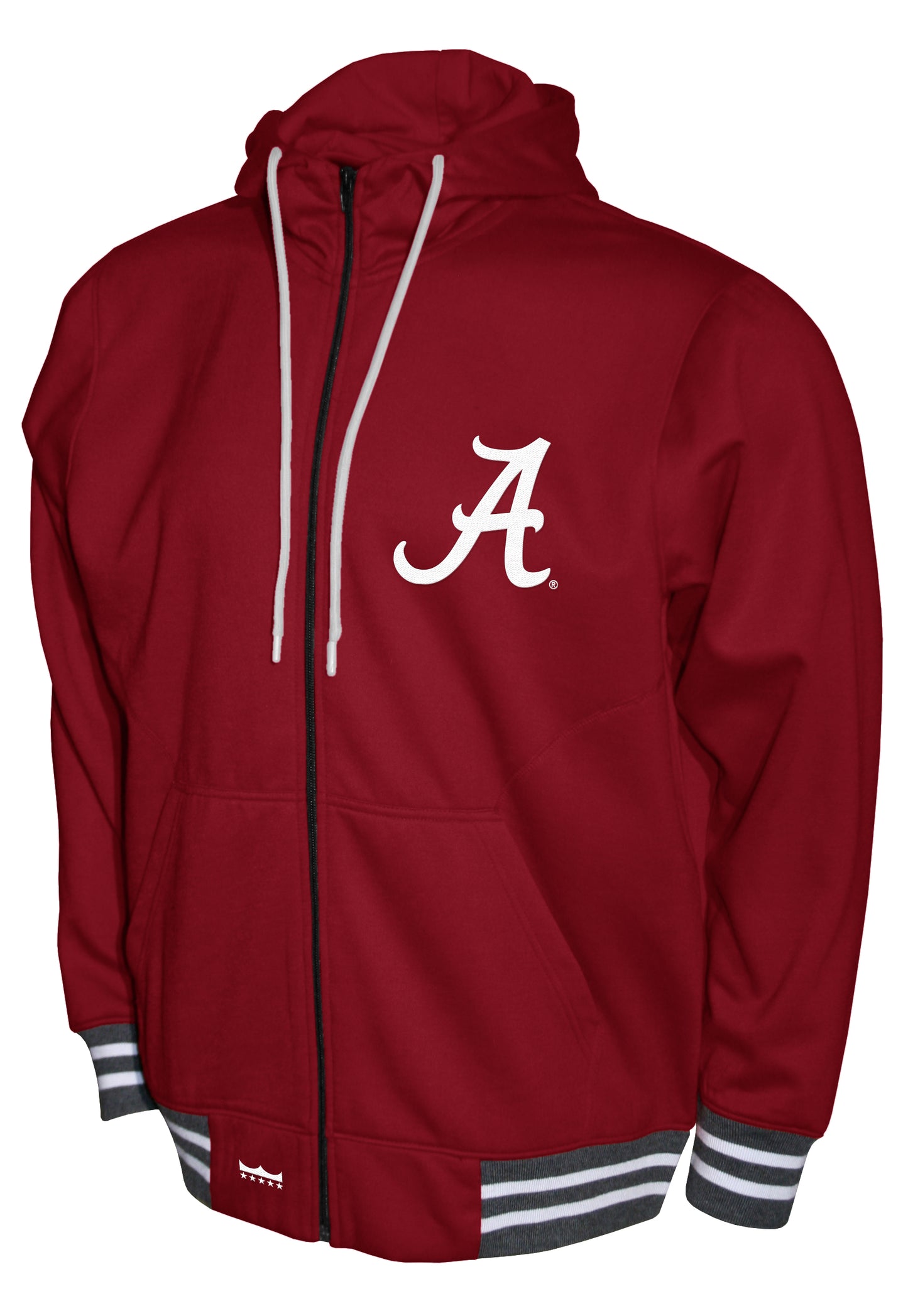 Alabama Crimson Tide Red Franchise Club Lightweight Embroidered Logos Full Zip Hoodie Style Jacket