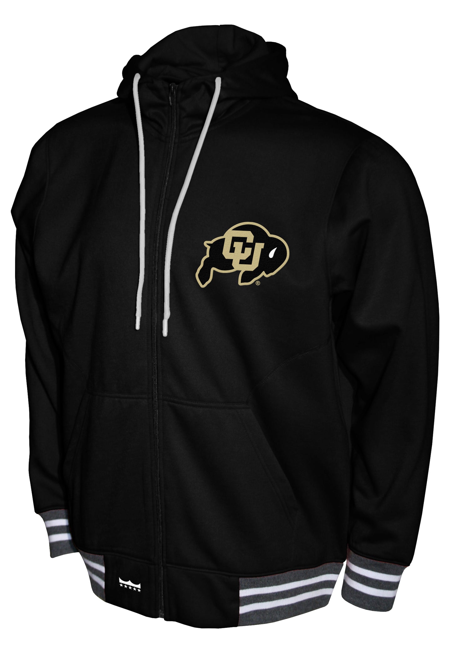 Colorado Buffaloes Franchise Club Lightweight Embroidered Logos Full Zip Hoodie Style Jacket