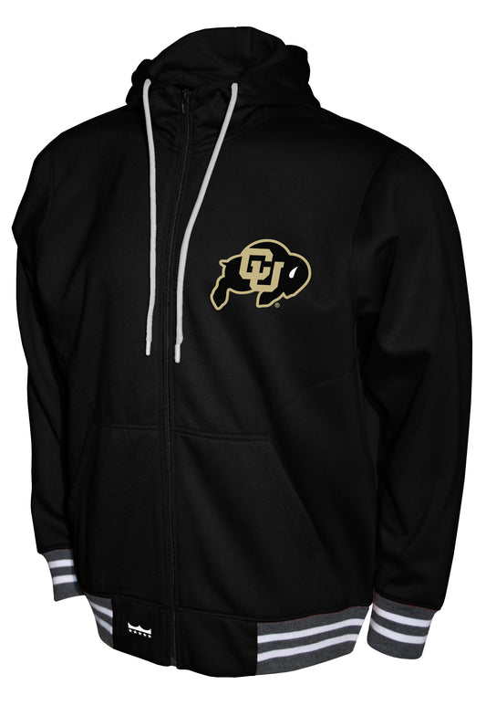Colorado Buffaloes Franchise Club Lightweight Embroidered Logos Full Zip Hoodie Style Jacket