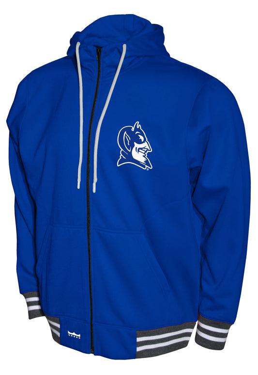 Duke Blue Devils Franchise Club Lightweight Embroidered Logos Full Zip Hoodie Style Jacket