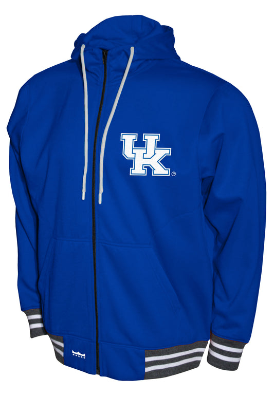 Kentucky Wildcats Franchise Club Lightweight Embroidered Logos Full Zip Hoodie Style Jacket