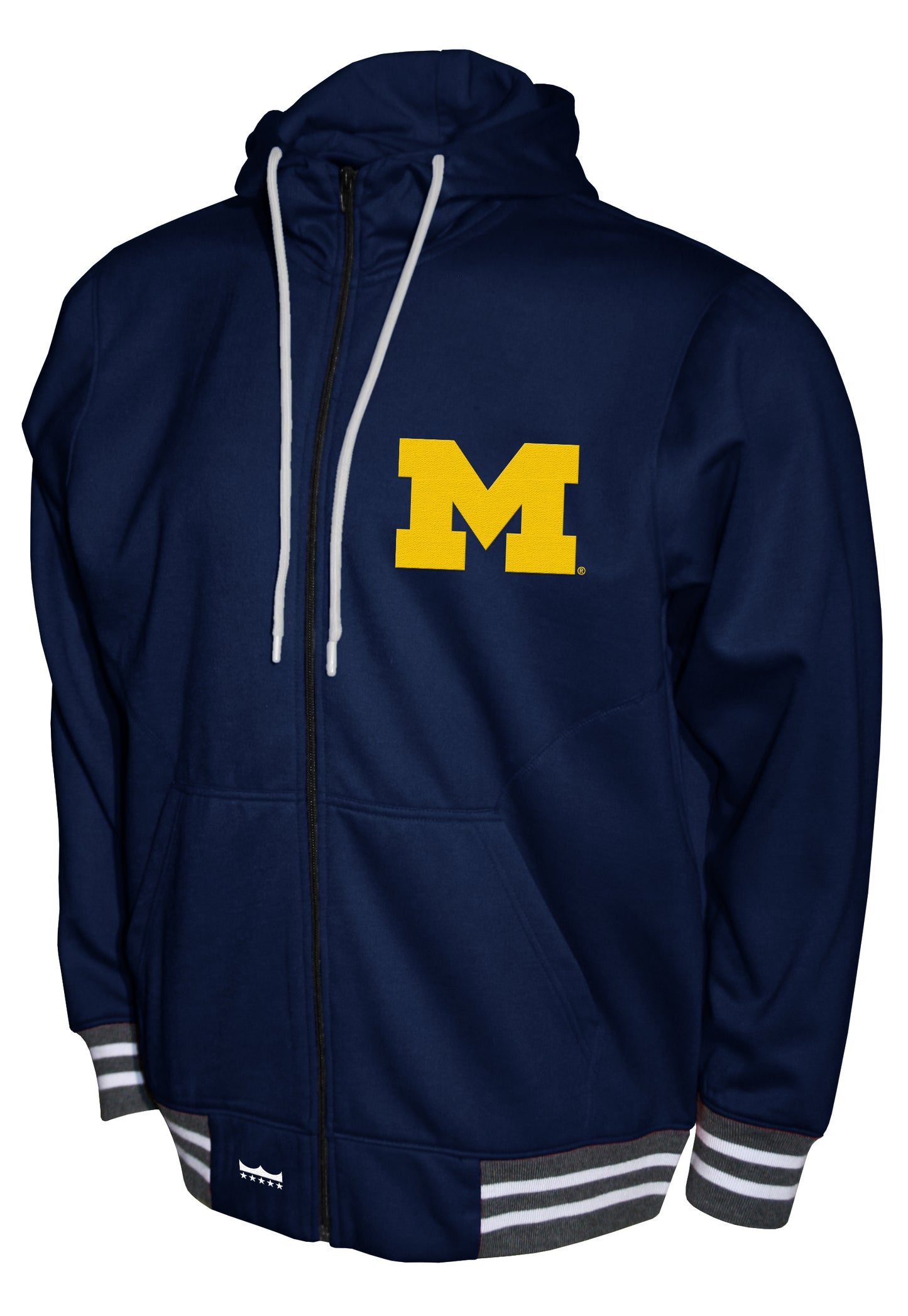 Michigan Wolverines Franchise Club Lightweight Embroidered Logos Full Zip Hoodie Style Jacket