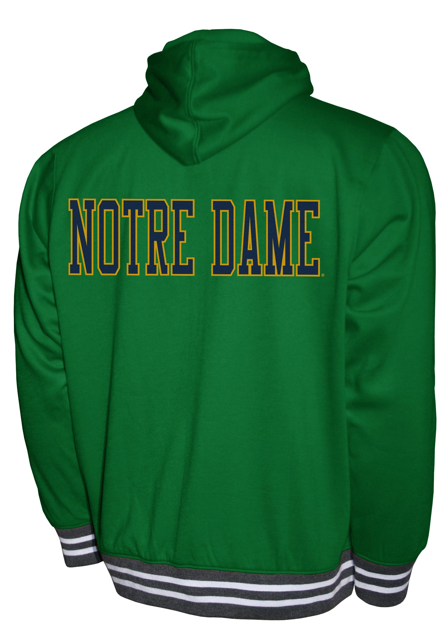 Notre Dame Fighting Irish Green Franchise Club Lightweight Embroidered Logos Full Zip Hoodie Style Jacket
