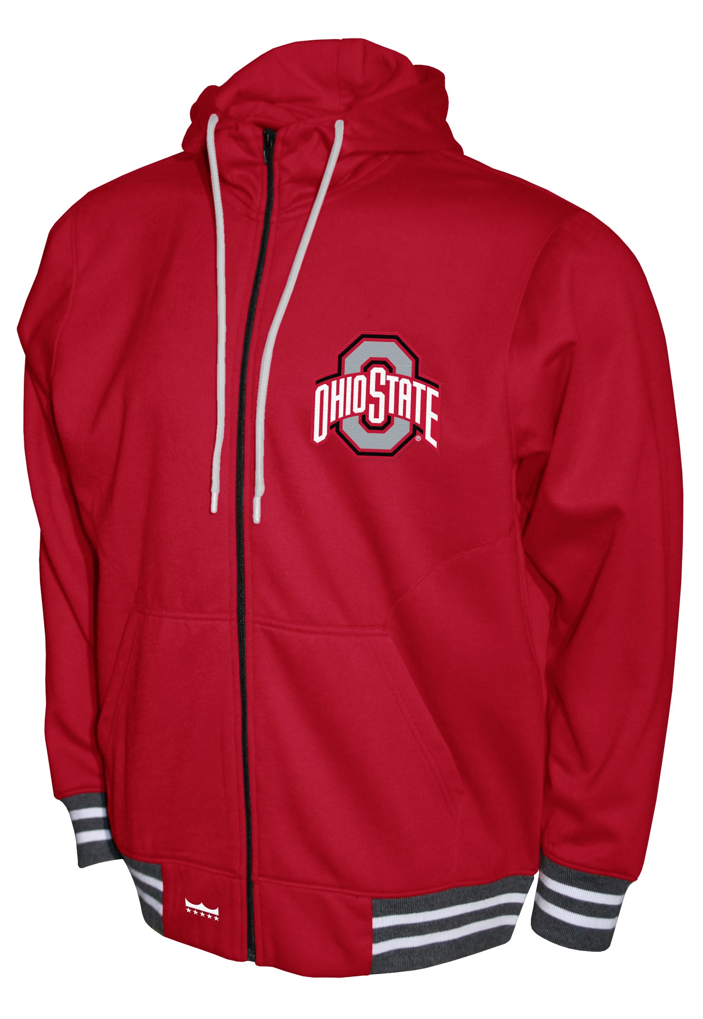 Ohio State Buckeyes Red Franchise Club Lightweight Embroidered Logos Full Zip Hoodie Style Jacket