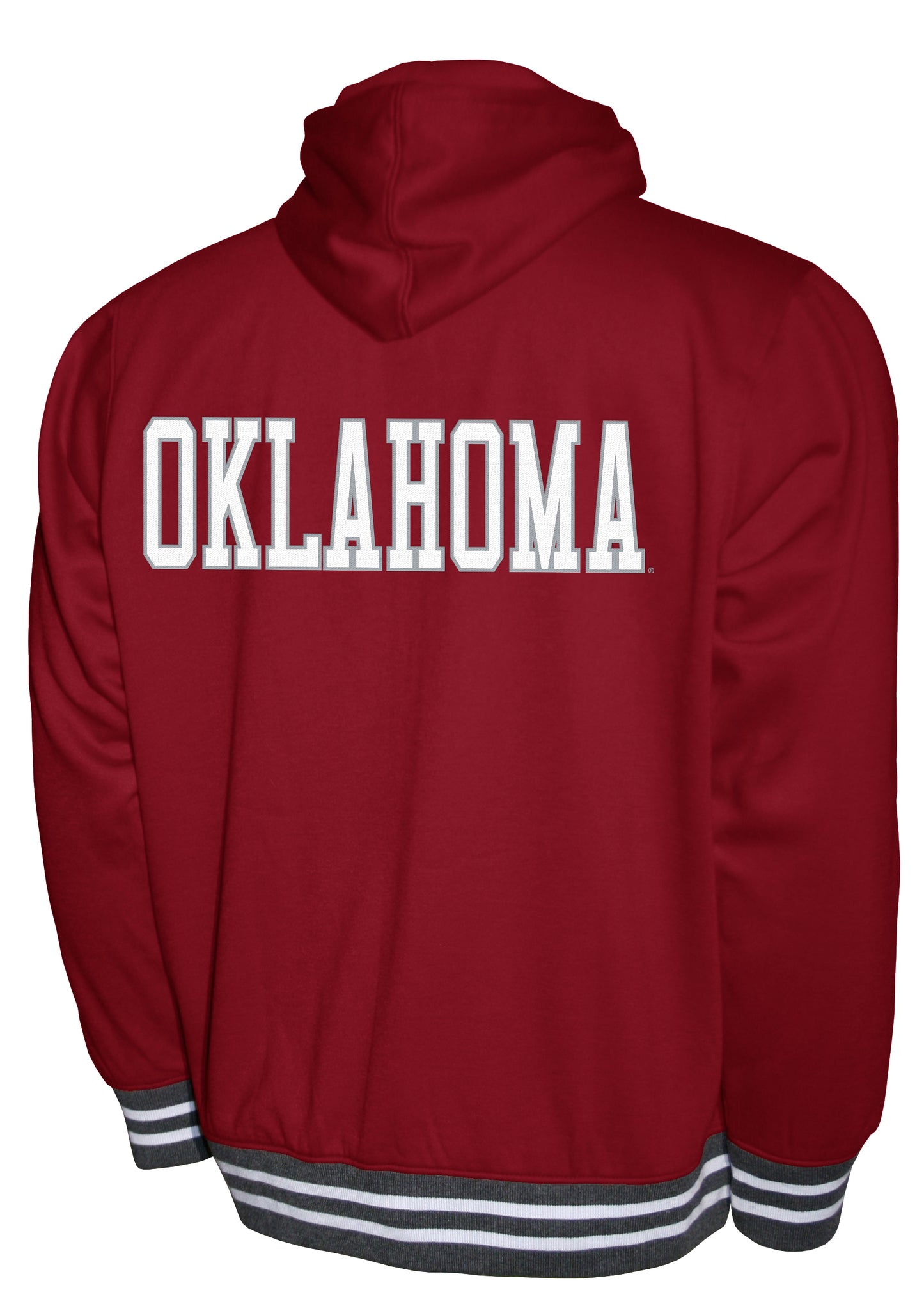 Oklahoma Sooners Franchise Club Lightweight Embroidered Logos Full Zip Hoodie Style Jacket