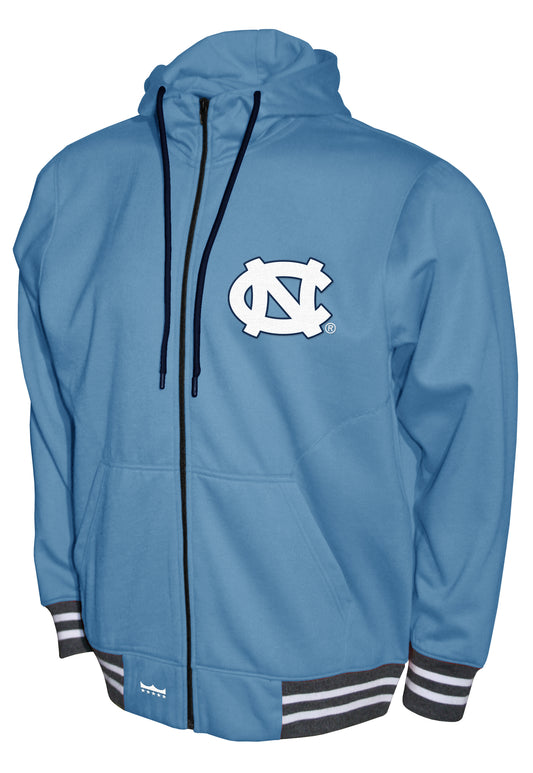North Carolina Tar Heels Franchise Club Lightweight Embroidered Logos Full Zip Hoodie Style Jacket
