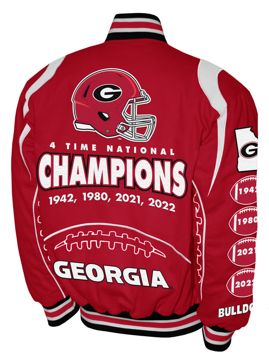 Georgia Bulldogs Franchise Club Mens Commemorative Twill Jacket