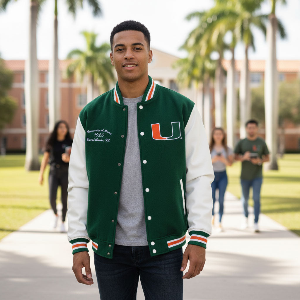 Miami Hurricanes Franchise Club Varsity Fleece Jacket