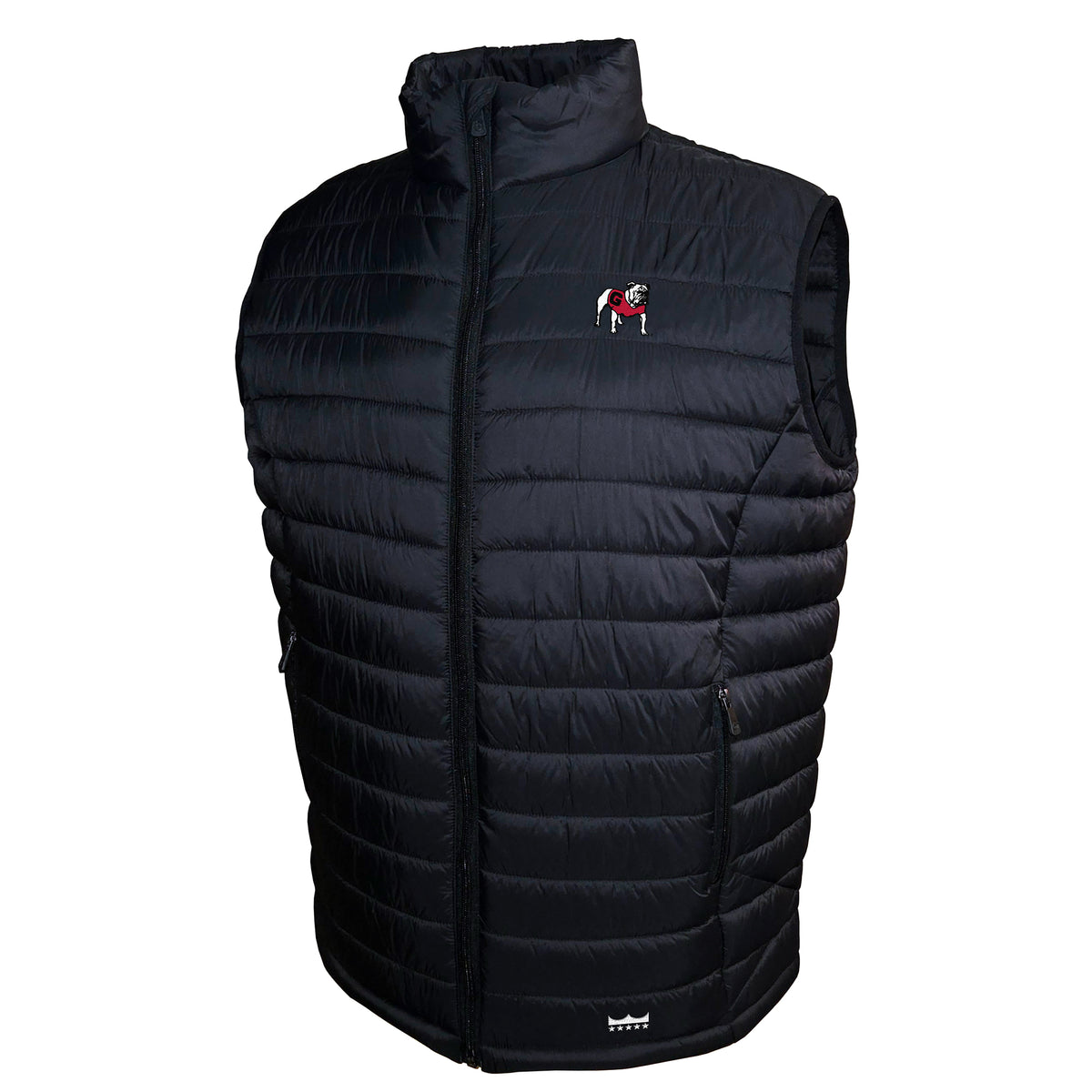 Georgia Bulldogs Franchise Club Mens NCAA Team Packable Vest Black