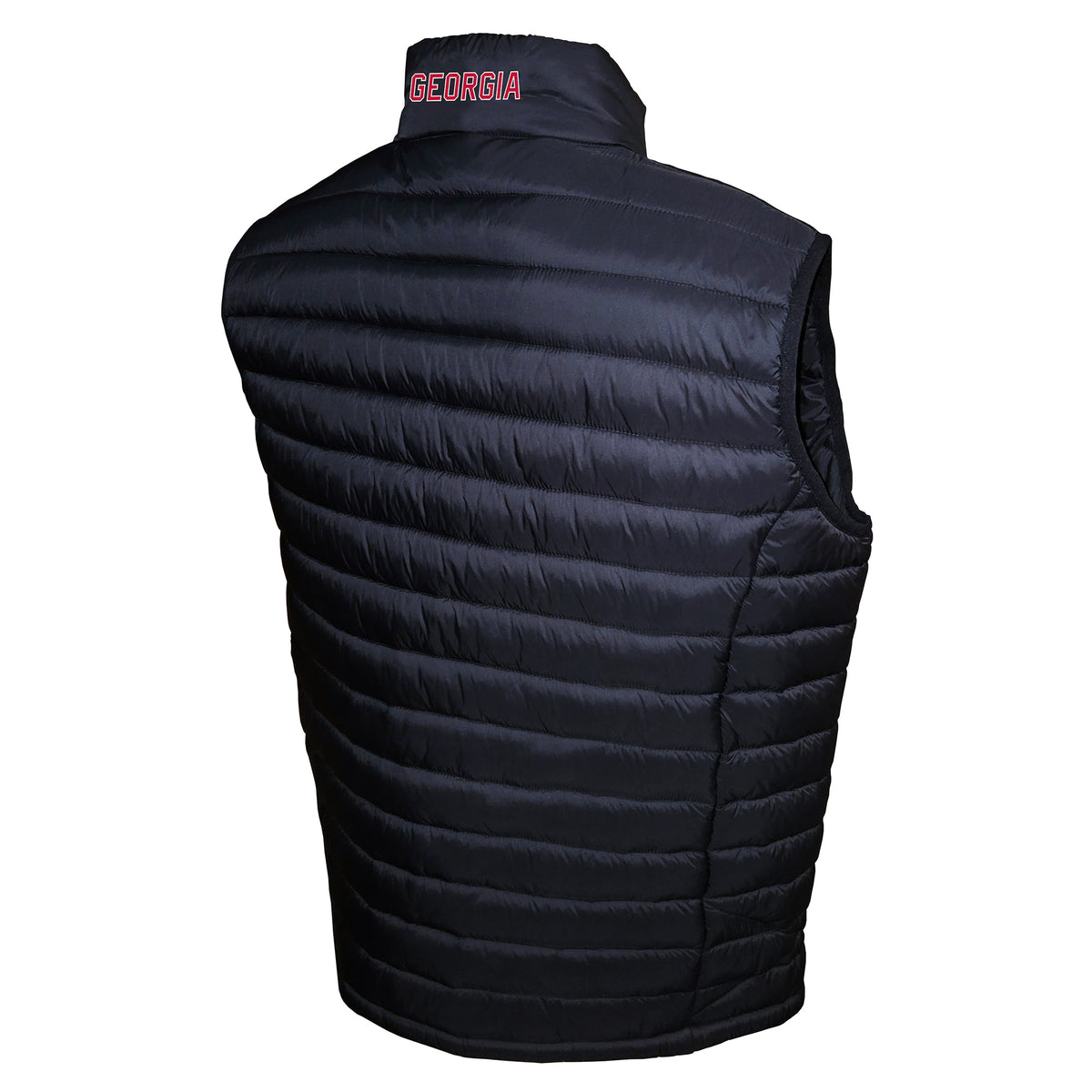 Georgia Bulldogs Franchise Club Mens NCAA Team Packable Vest Black