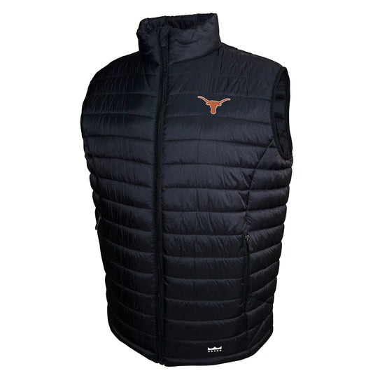 Texas Longhorns Franchise Club Mens NCAA Team Packable Vest Black
