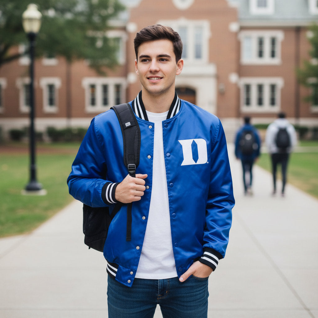 Duke Blue Devils Mens Franchise Club Classic Satin Jacket