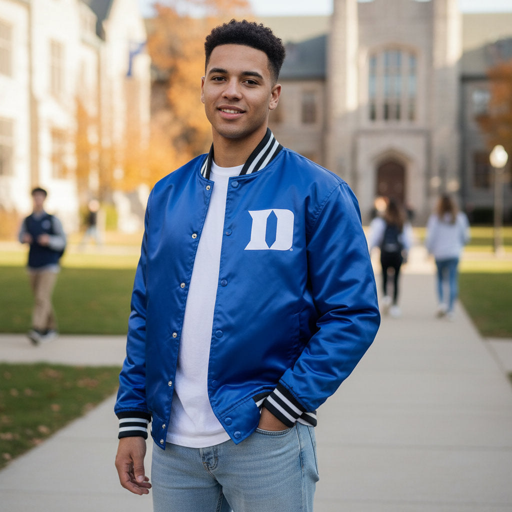 Duke Blue Devils Mens Franchise Club Classic Satin Jacket
