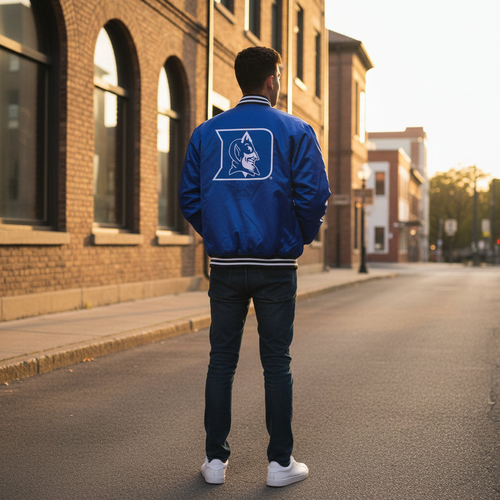 Duke Blue Devils Mens Franchise Club Classic Satin Jacket