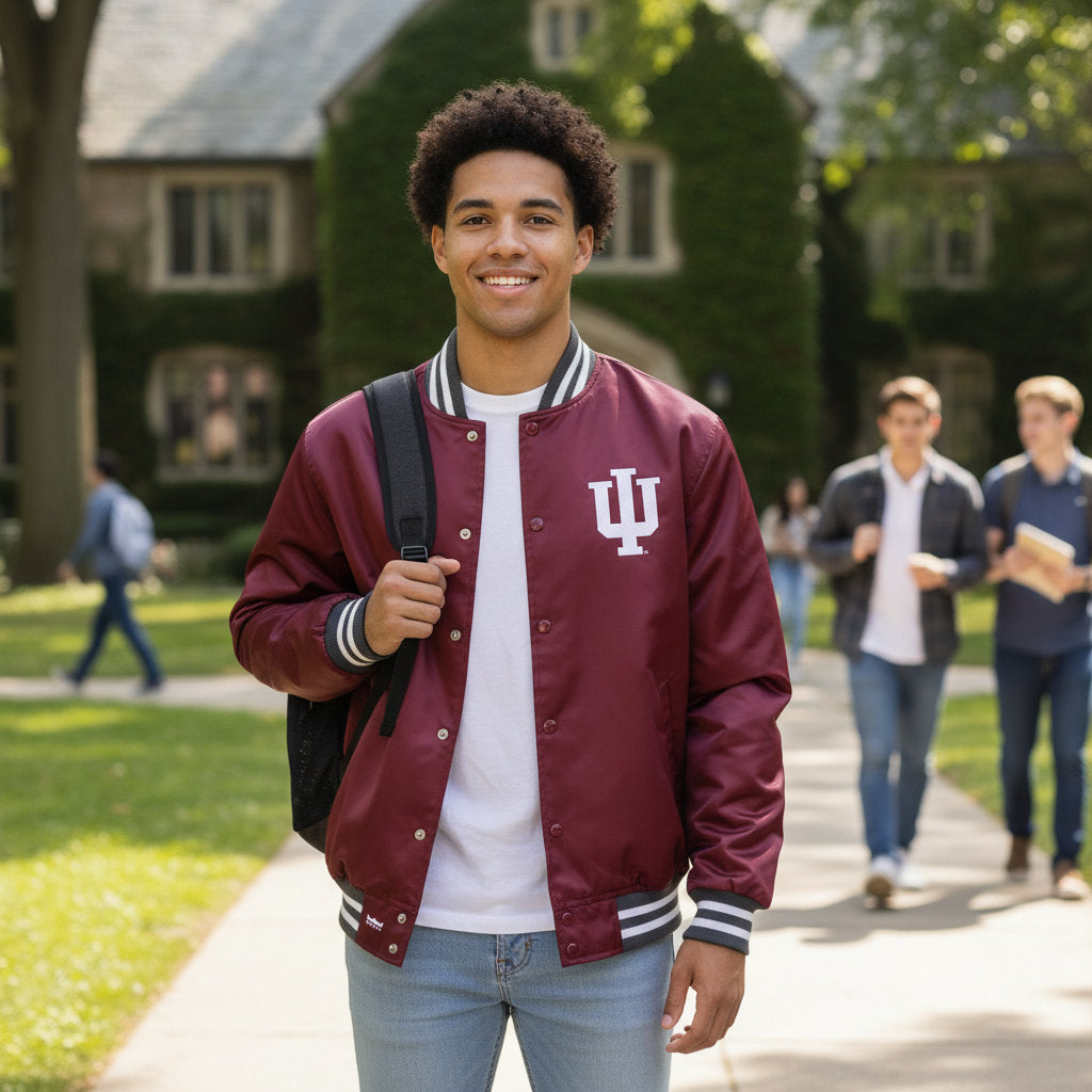 Indiana Hoosiers Mens Franchise Club Classic Satin Jacket