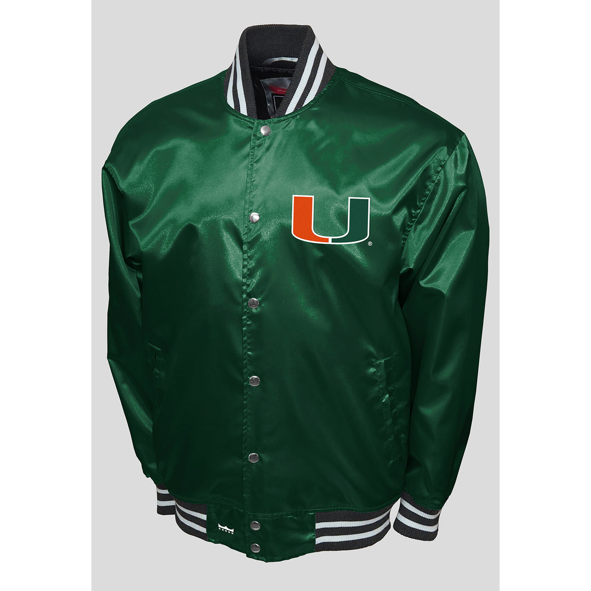 Miami Hurricanes Mens Franchise Club Classic Satin Jacket
