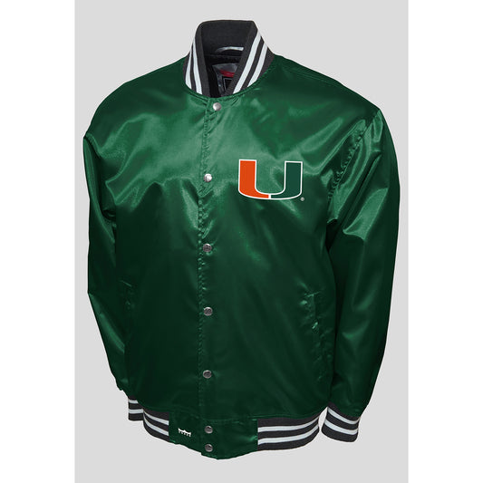 Miami Hurricanes Mens Franchise Club Classic Satin Jacket