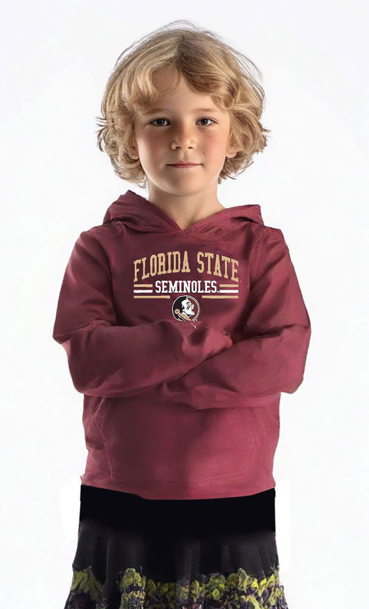 Florida State Seminoles Wes and Willy Toddler, Kids and Youth Long Sleeve Hooded T-Shirt