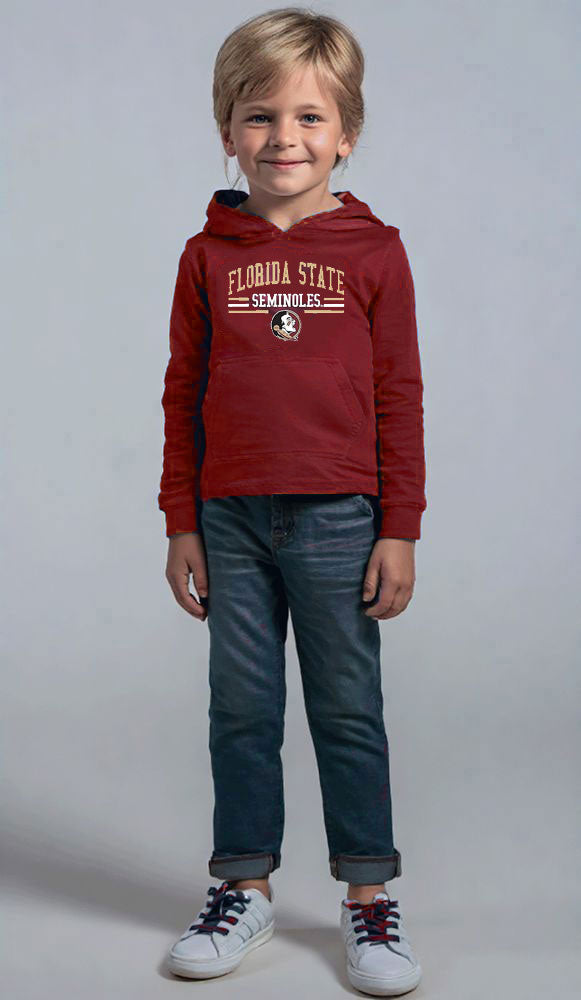 Florida State Seminoles Wes and Willy Toddler, Kids and Youth Long Sleeve Hooded T-Shirt