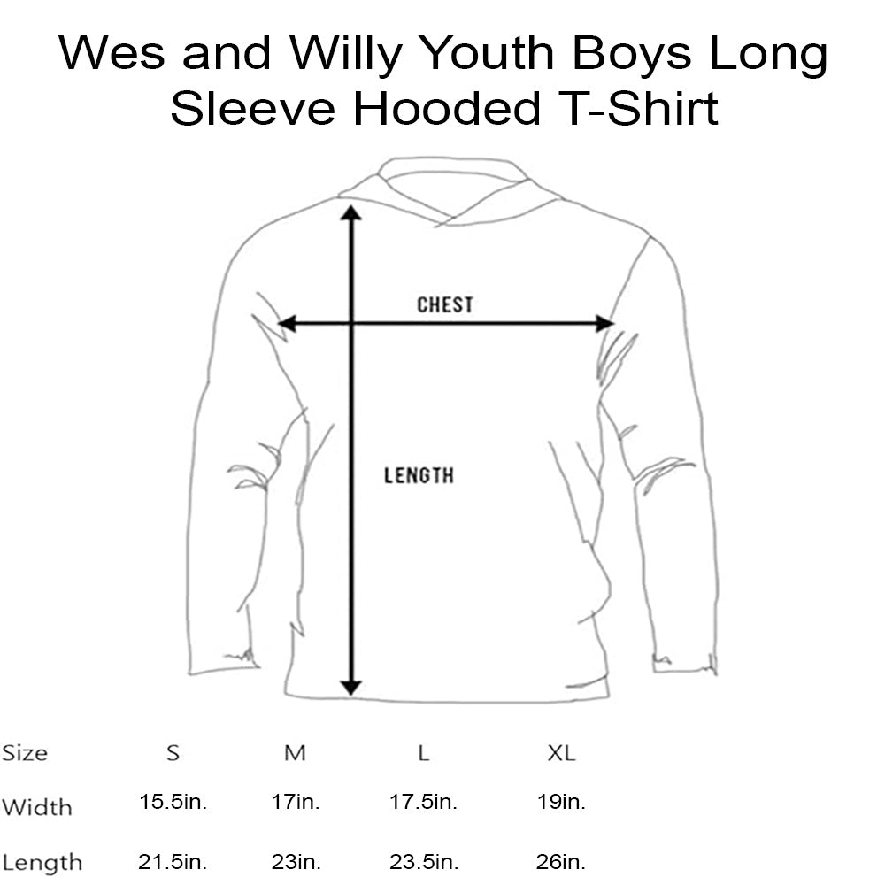 Southern Cal Trojans Wes and Willy Youth Boys Long Sleeve Hooded T-Shirt