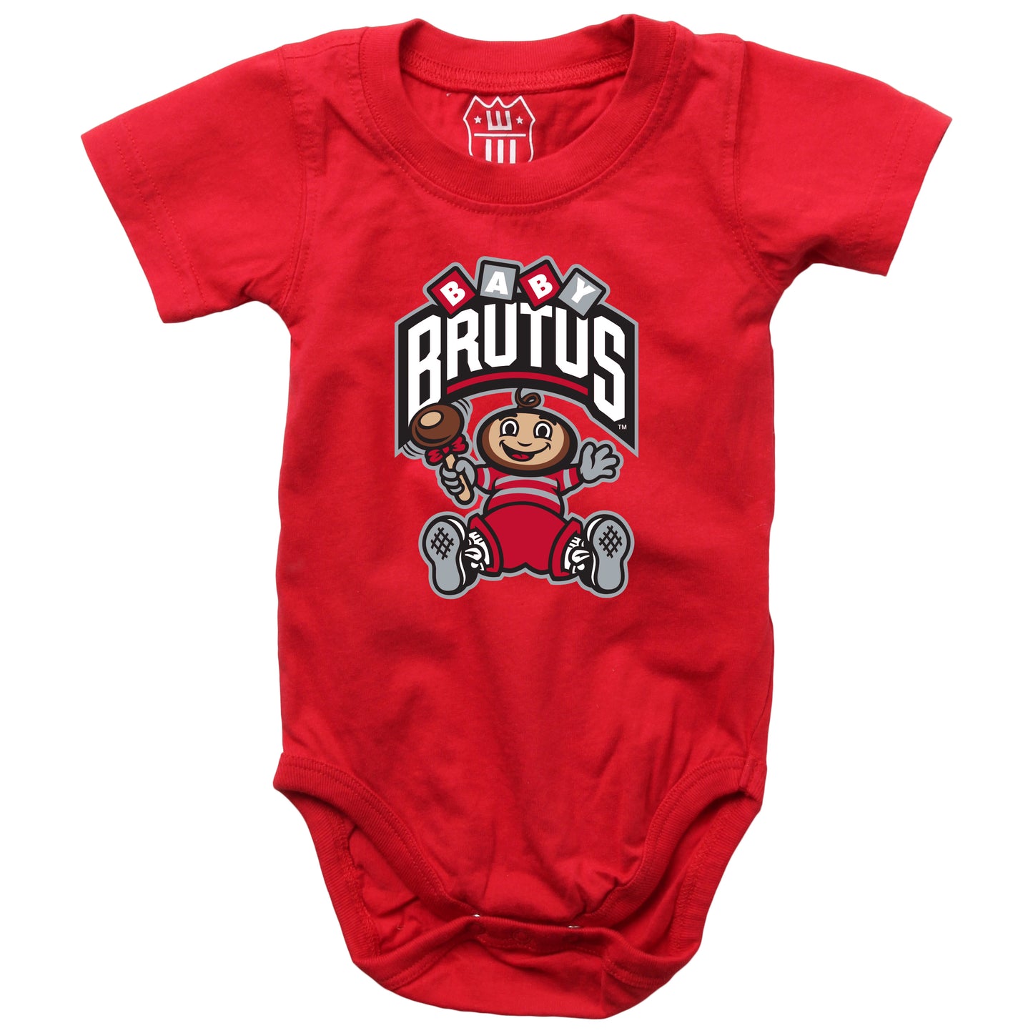 Wes and Willy Ohio State Infant Baby Brutus 100% Organic Cotton One Piece Romper
