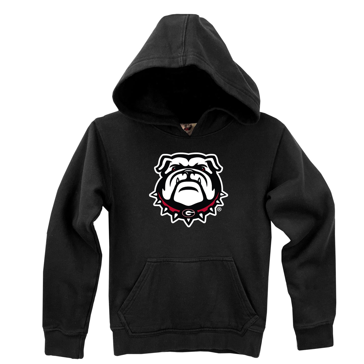 Georgia Bulldogs Wes and Willy Youth Team Logo Pullover Hoodie - New Logo Black