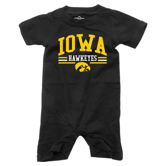 Iowa Hawkeyes Wes and Willy Baby College Team Shorts Romper