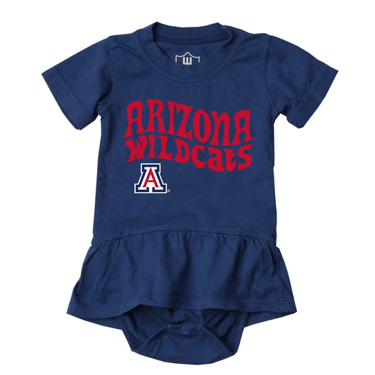 Arizona Wildcats Wes and Willy Baby Girls Ruffle Skirt Bodysuit