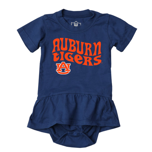 Auburn Tigers Wes and Willy Baby Girls Ruffle Skirt Bodysuit