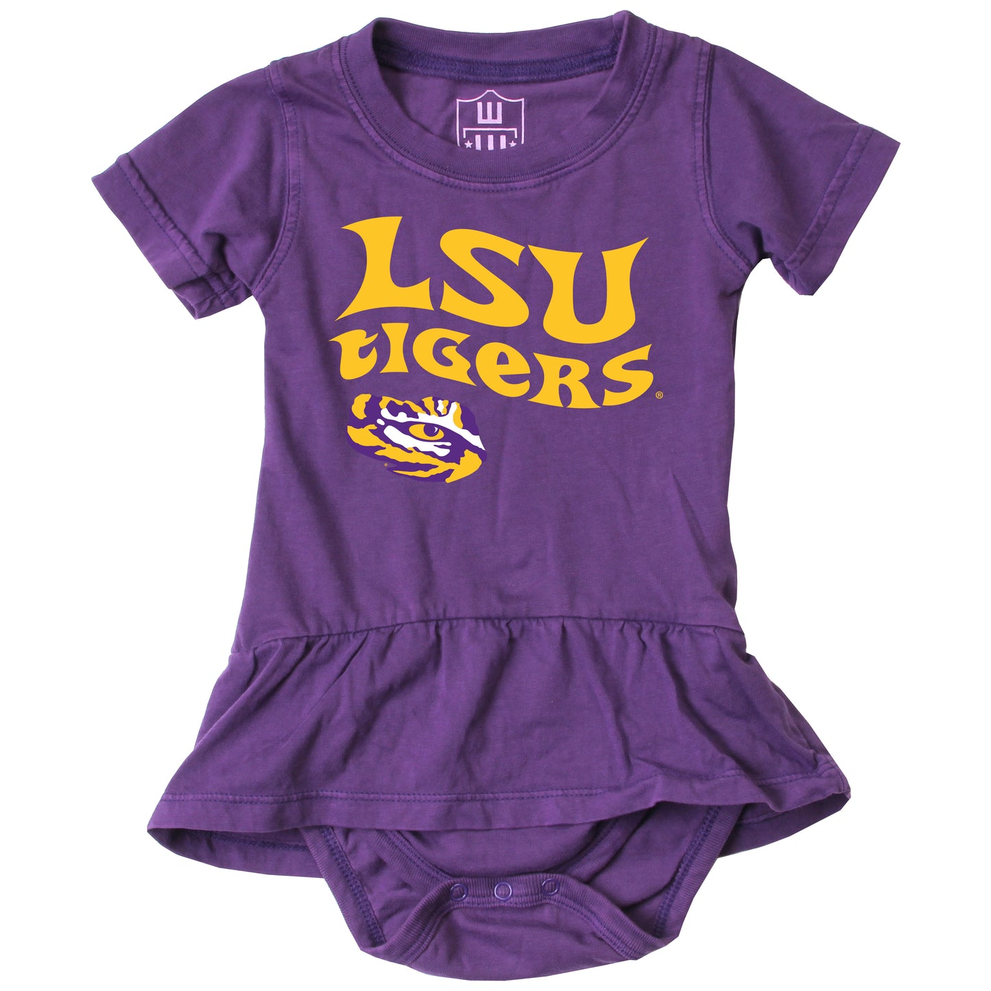 LSU Tigers Wes and Willy Baby Girls Ruffle Skirt Bodysuit