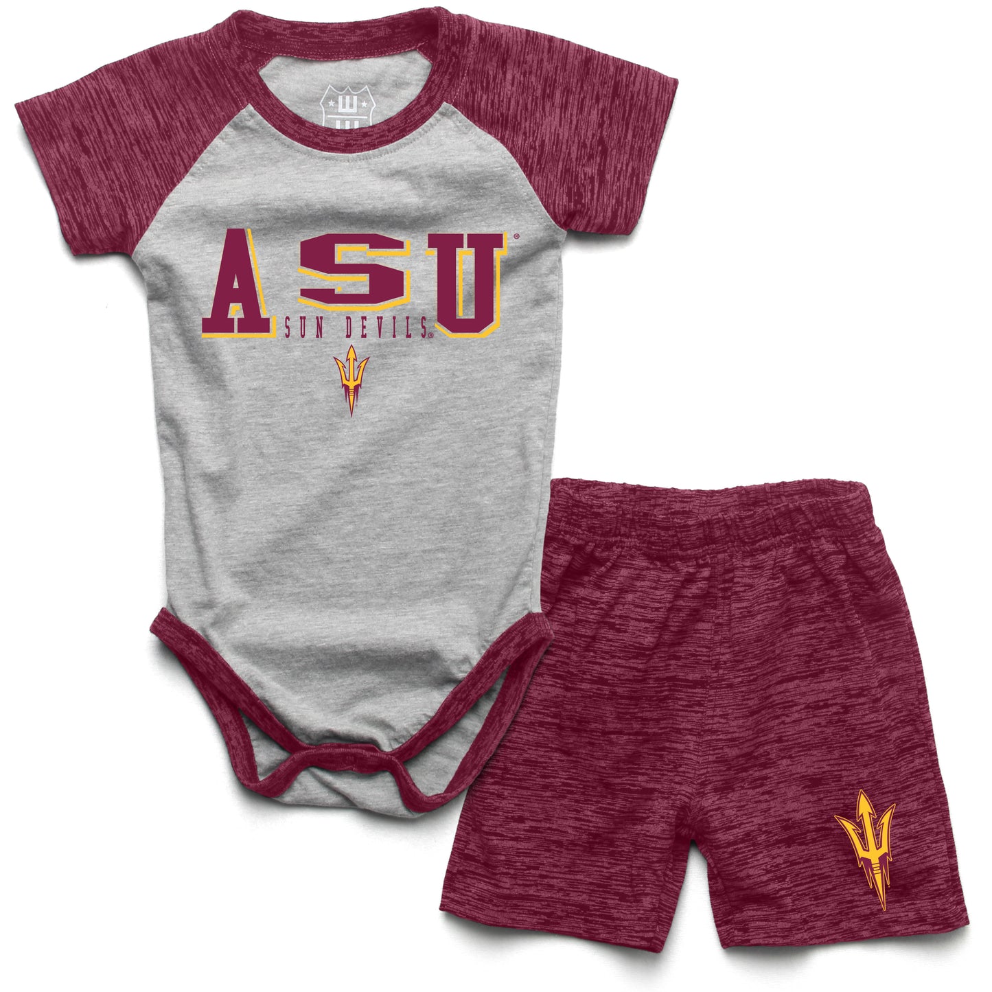 Arizona State Sun Devils Wes and Willy Baby College Team Hopper and Short Set