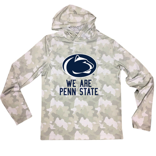 Penn State Nittany Lions Wes and Willy Mens College UPF 50+ Rash Guard Long Sleeve Hooded T-Shirt