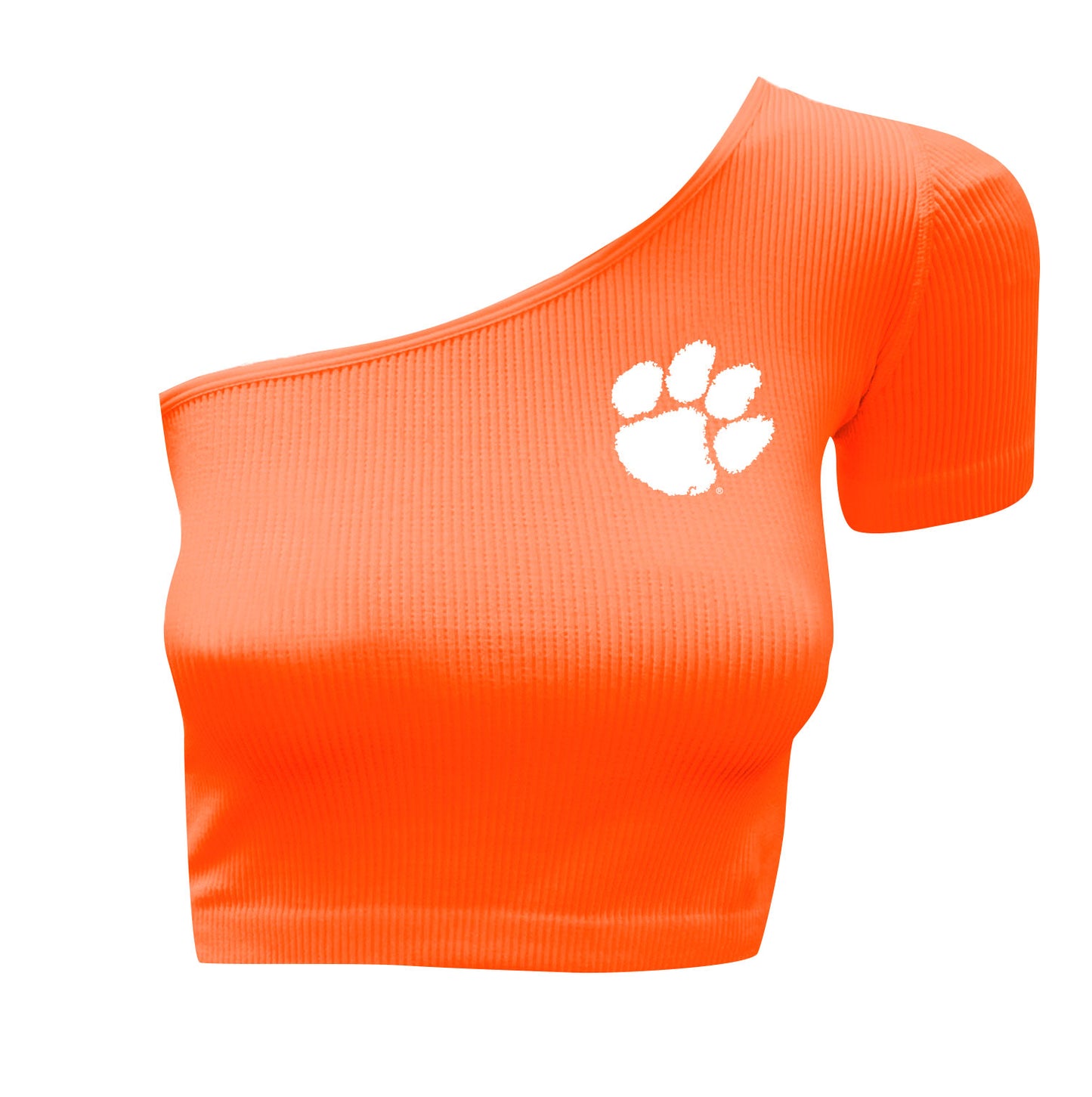 Clemson Tigers Women's Wes and Willy One Shoulder Crop Top