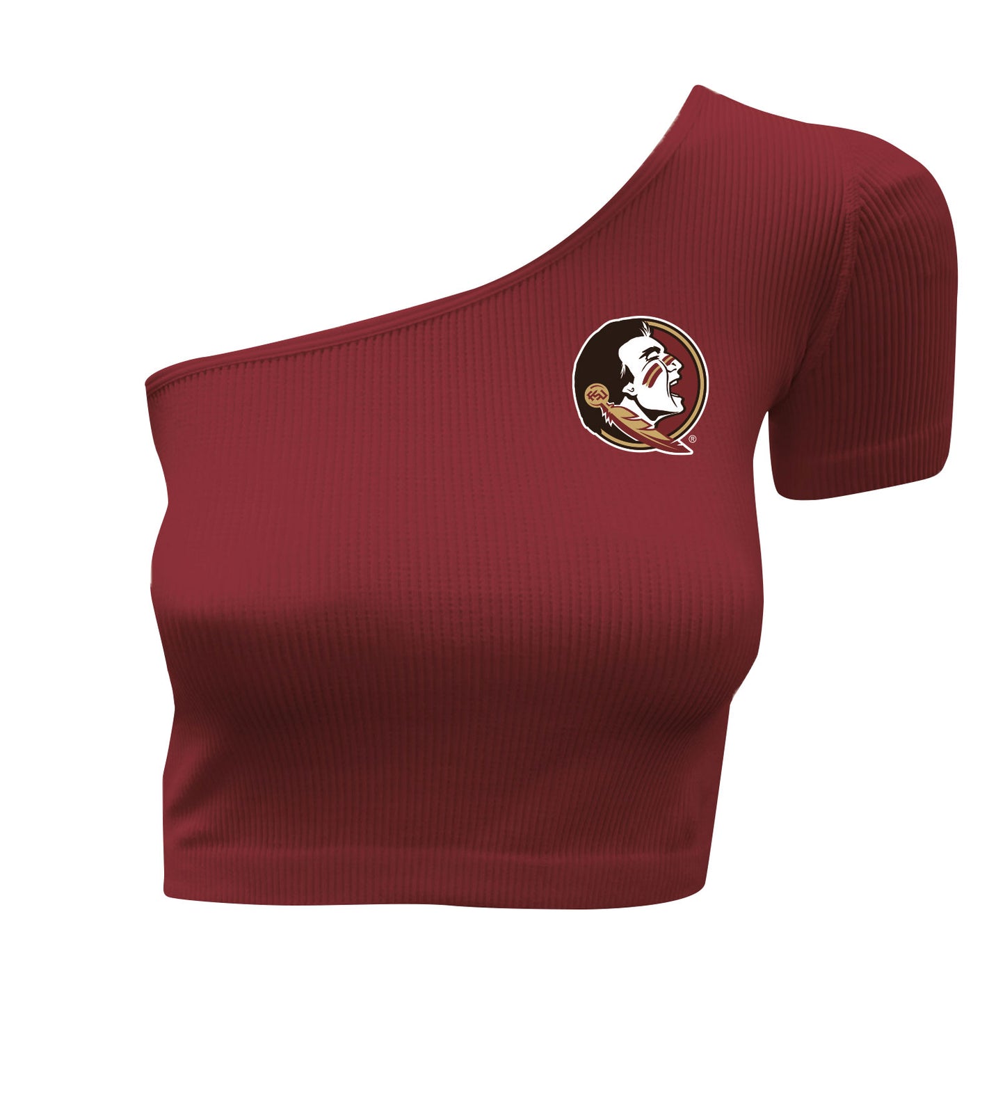 Florida State Seminoles Women's Wes and Willy One Shoulder Crop Top