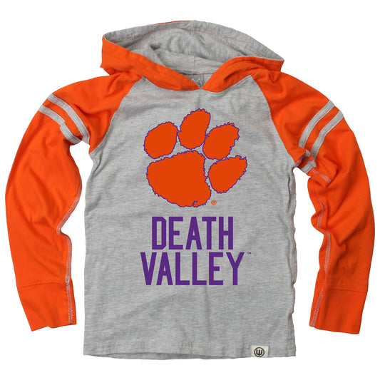 Clemson Tigers Wes and Willy Toddler Long Sleeve Hooded T-Shirt Striped