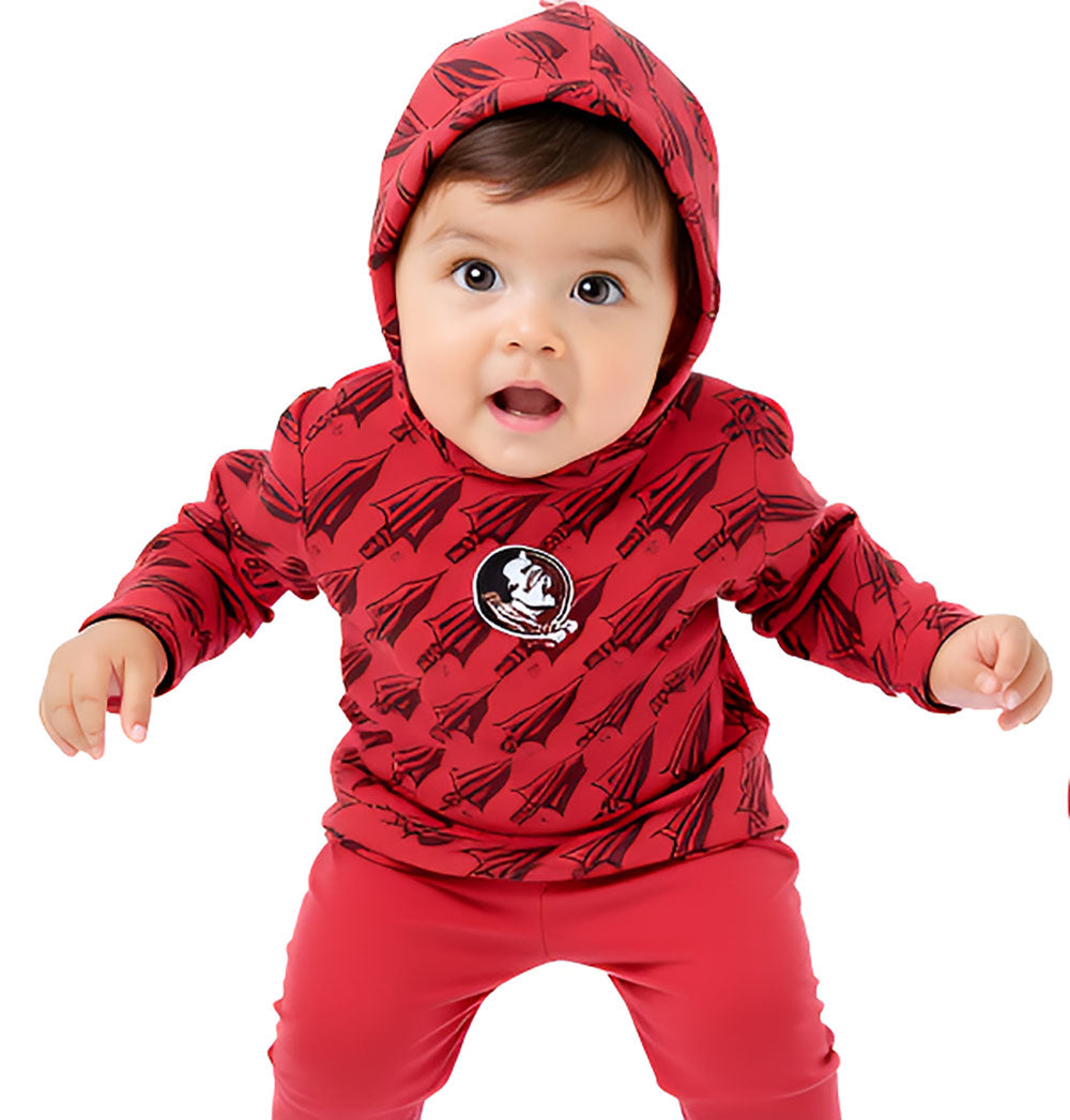 Florida State Seminoles Wes and Willy Infant and Toddler All Over Team Logo Outfit