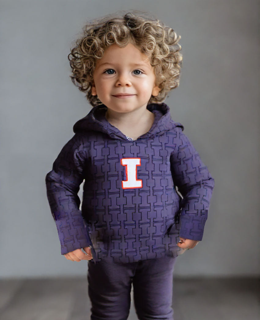 Illinois Fighting Illini Wes and Willy Infant and Toddler All Over Team Logo Outfit