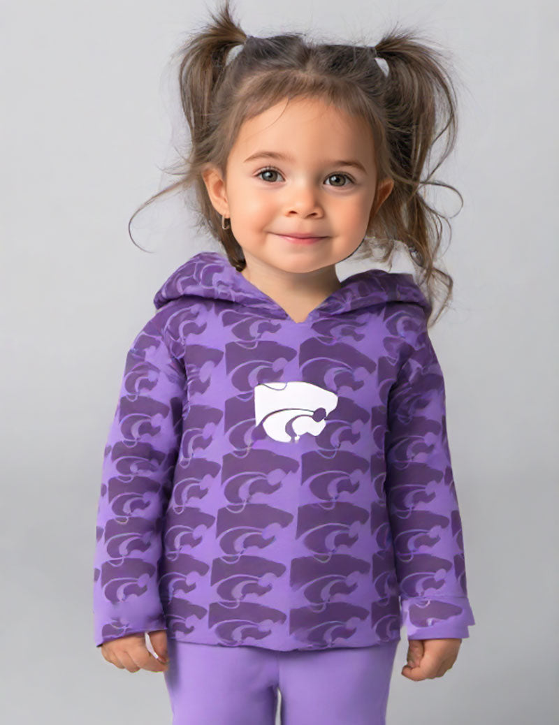 Kansas State Wildcats Wes and Willy Infant and Toddler All Over Team Logo Outfit