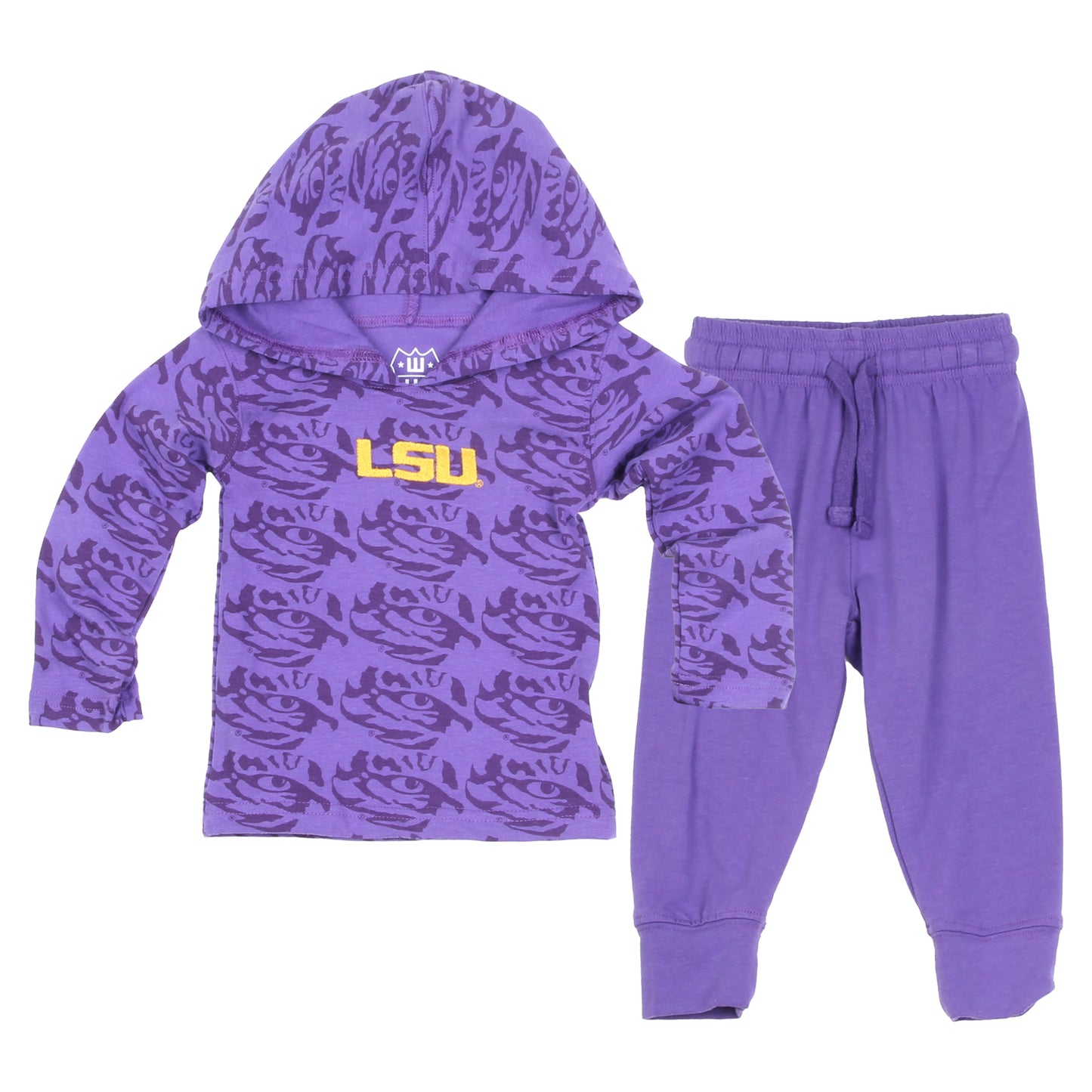 LSU Tigers Wes and Willy Infant and Toddler All Over Team Logo Outfit