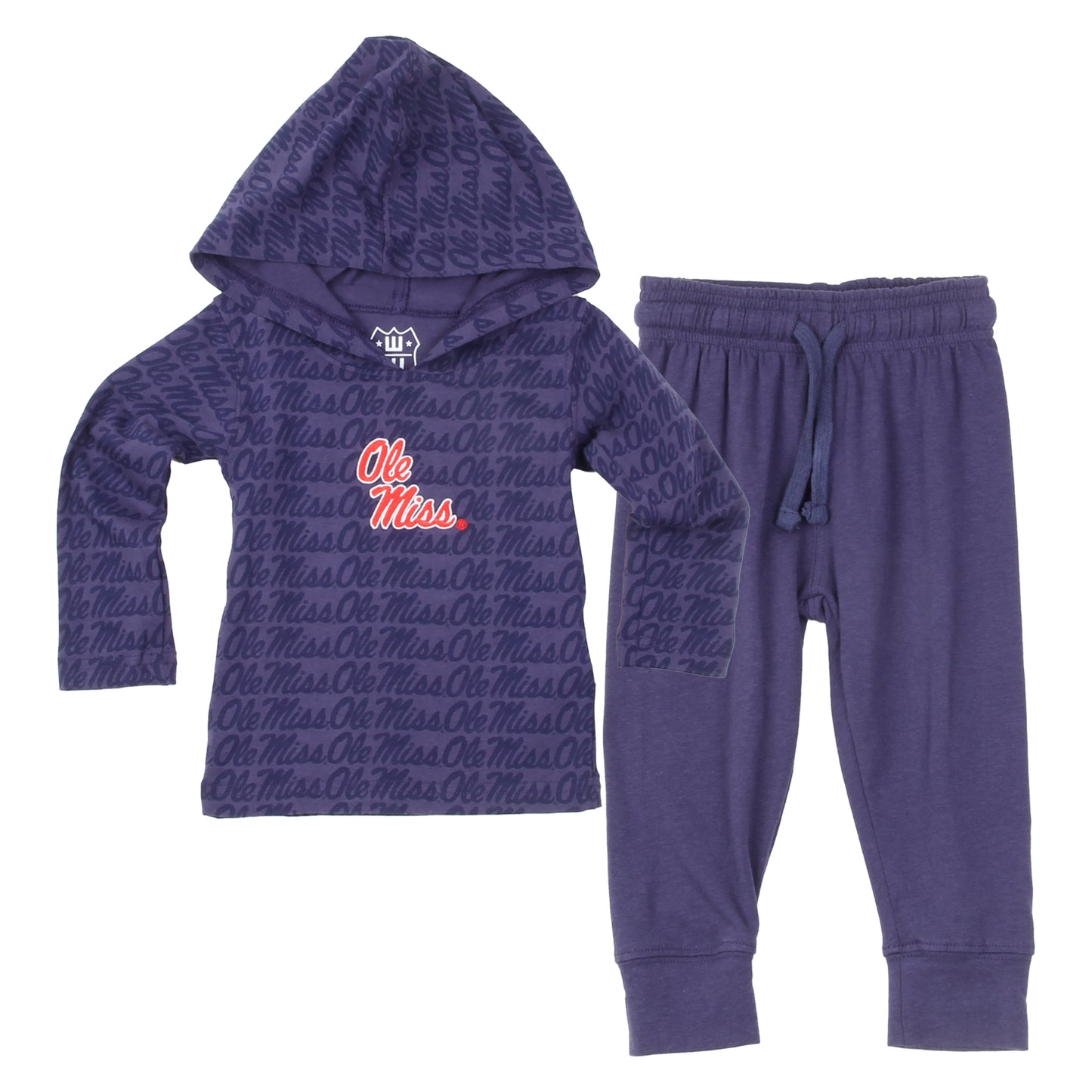 Ole Miss Rebels Wes and Willy Infant and Toddler All Over Team Logo Outfit