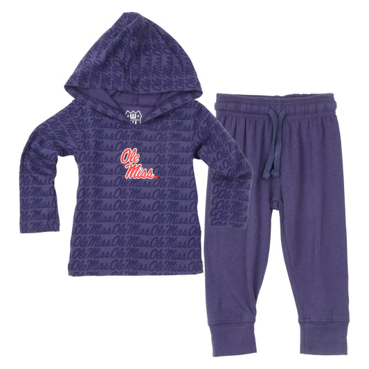 Ole Miss Rebels Wes and Willy Infant and Toddler All Over Team Logo Outfit