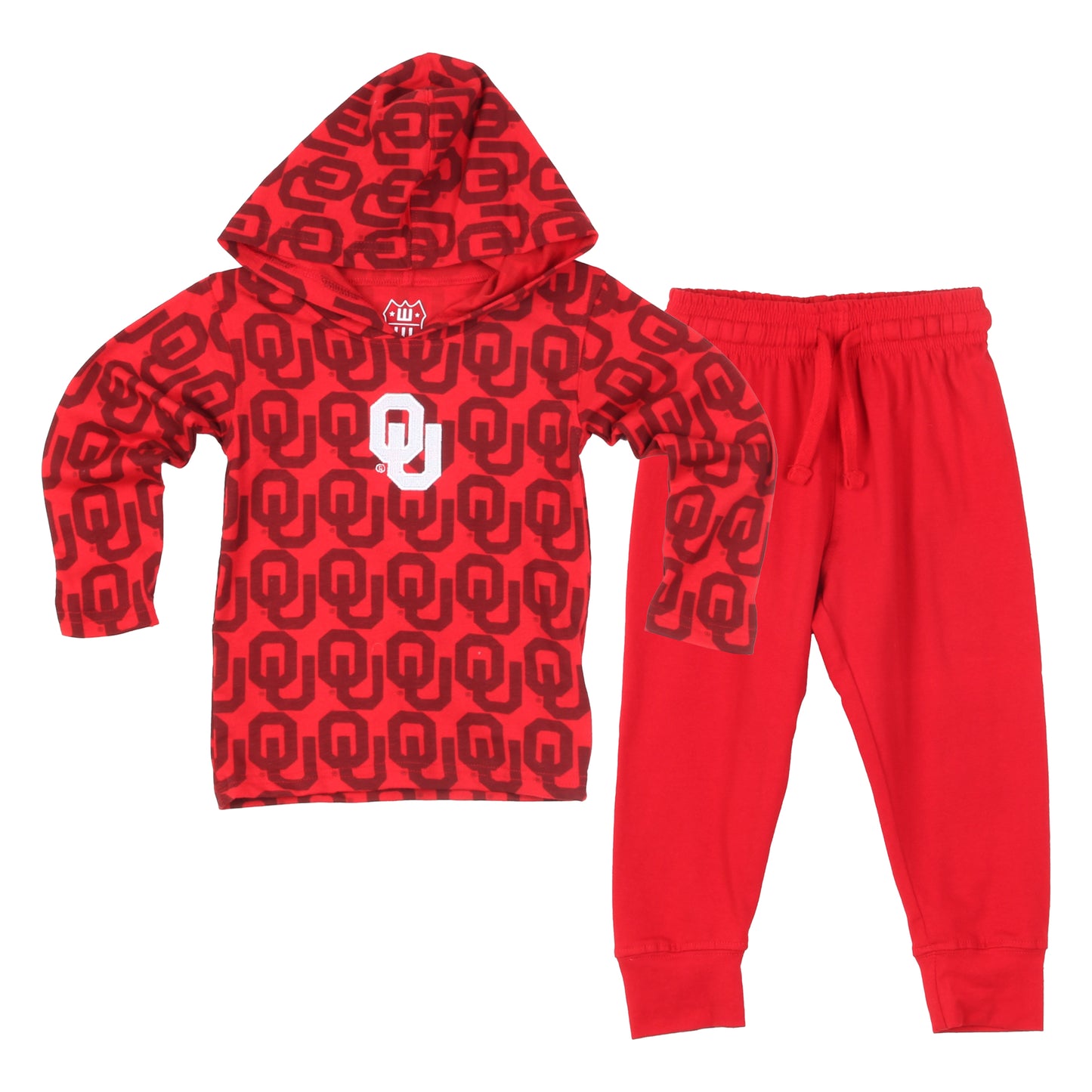 Oklahoma Sooners Wes and Willy Infant and Toddler All Over Team Logo Outfit