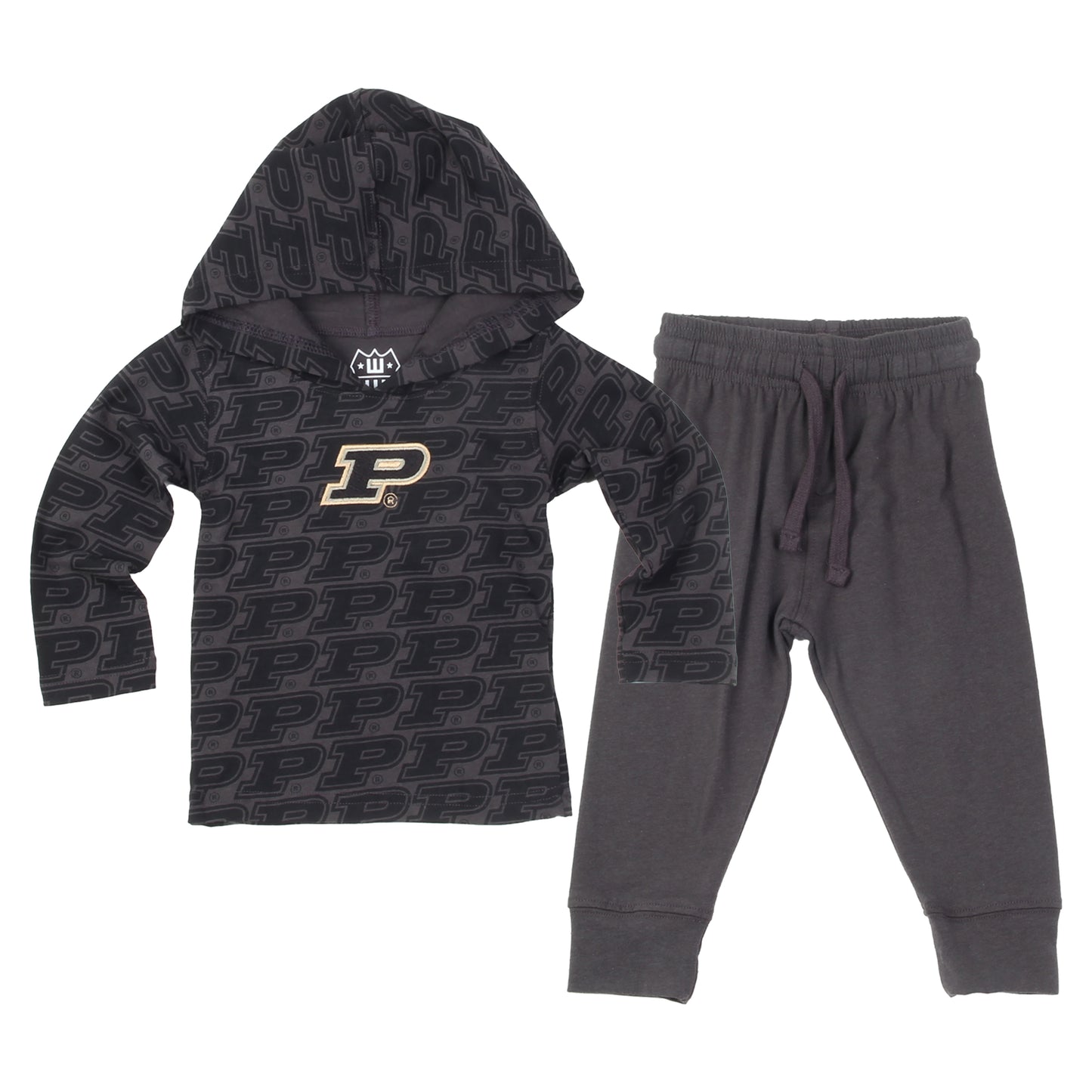 Purdue Boilermakers Wes and Willy Infant and Toddler All Over Team Logo Outfit