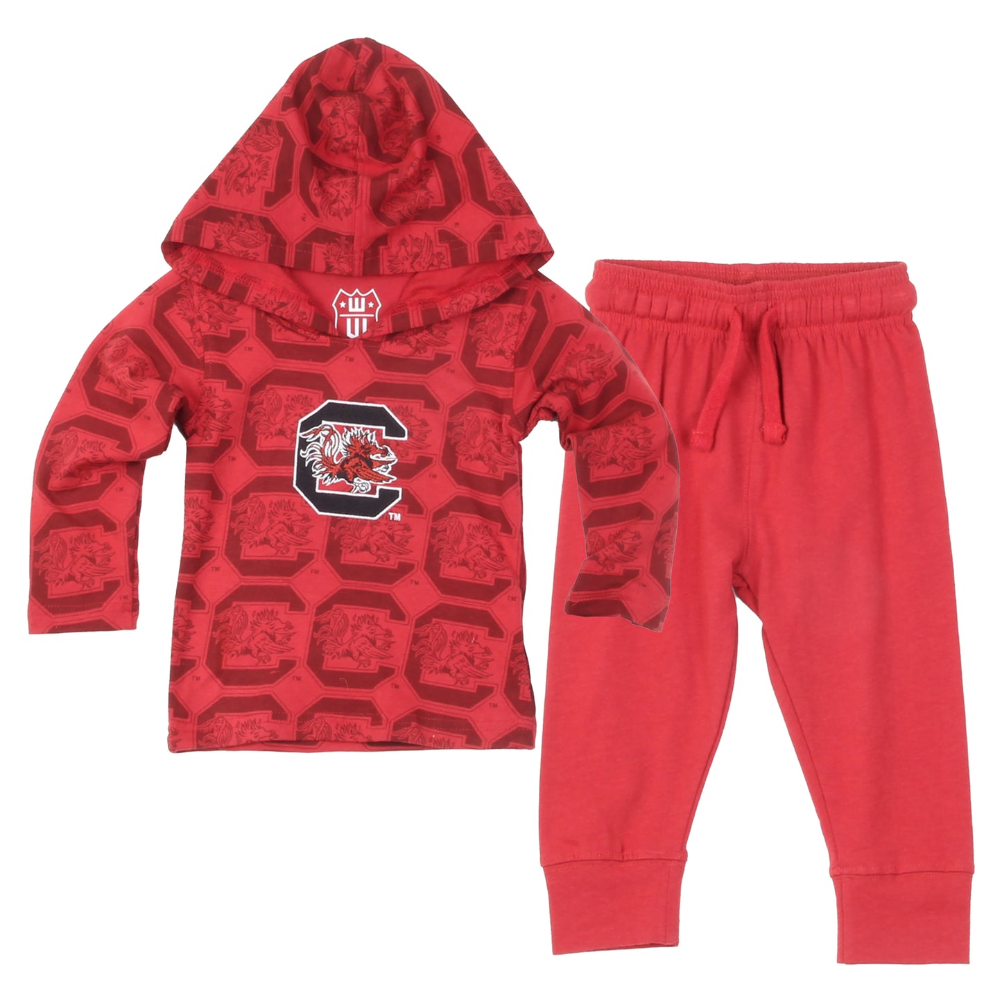 South Carolina Gamecocks Wes and Willy Infant and Toddler All Over Team Logo Outfit