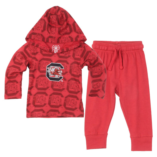 South Carolina Gamecocks Wes and Willy Infant and Toddler All Over Team Logo Outfit