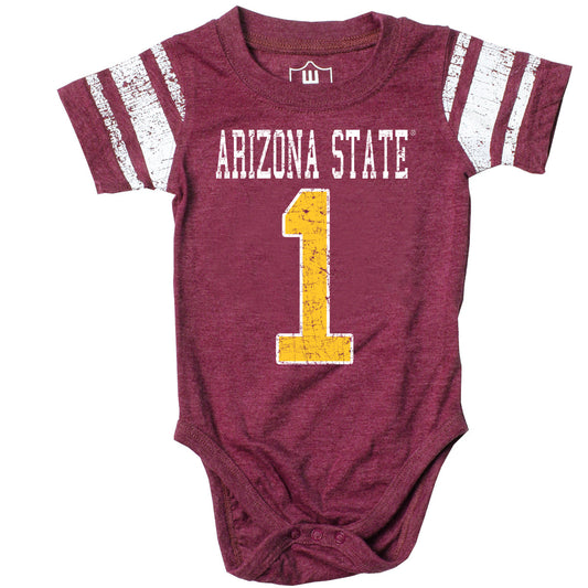 Arizona State Sun Devils Wes and Willy Baby College One Piece Jersey Bodysuit