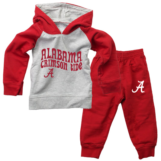 Alabama Crimson Tide Wes and Willy NCAA Infant and Toddler Hoodie Set