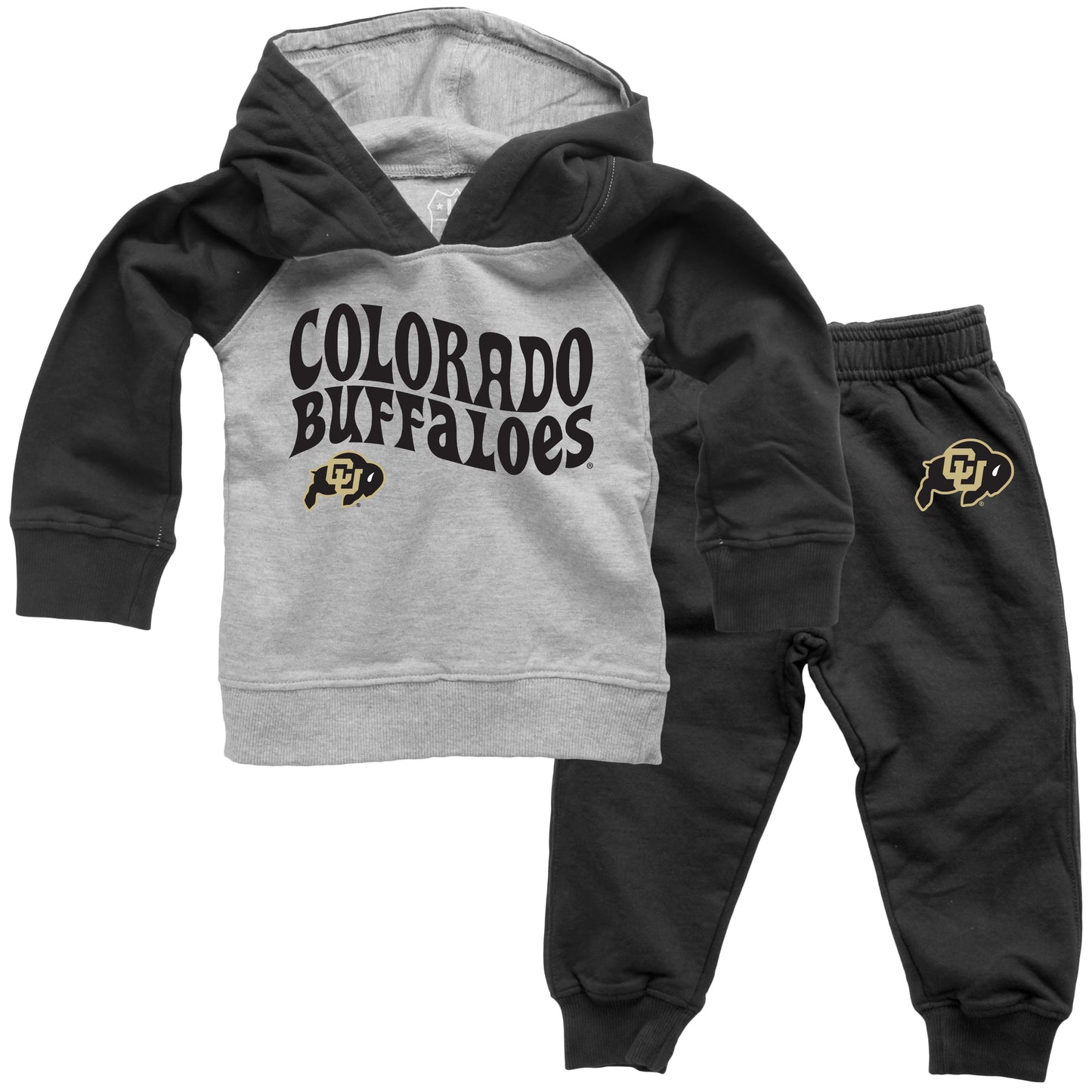 Colorado Buffaloes Wes and Willy NCAA Infant and Toddler Hoodie Set